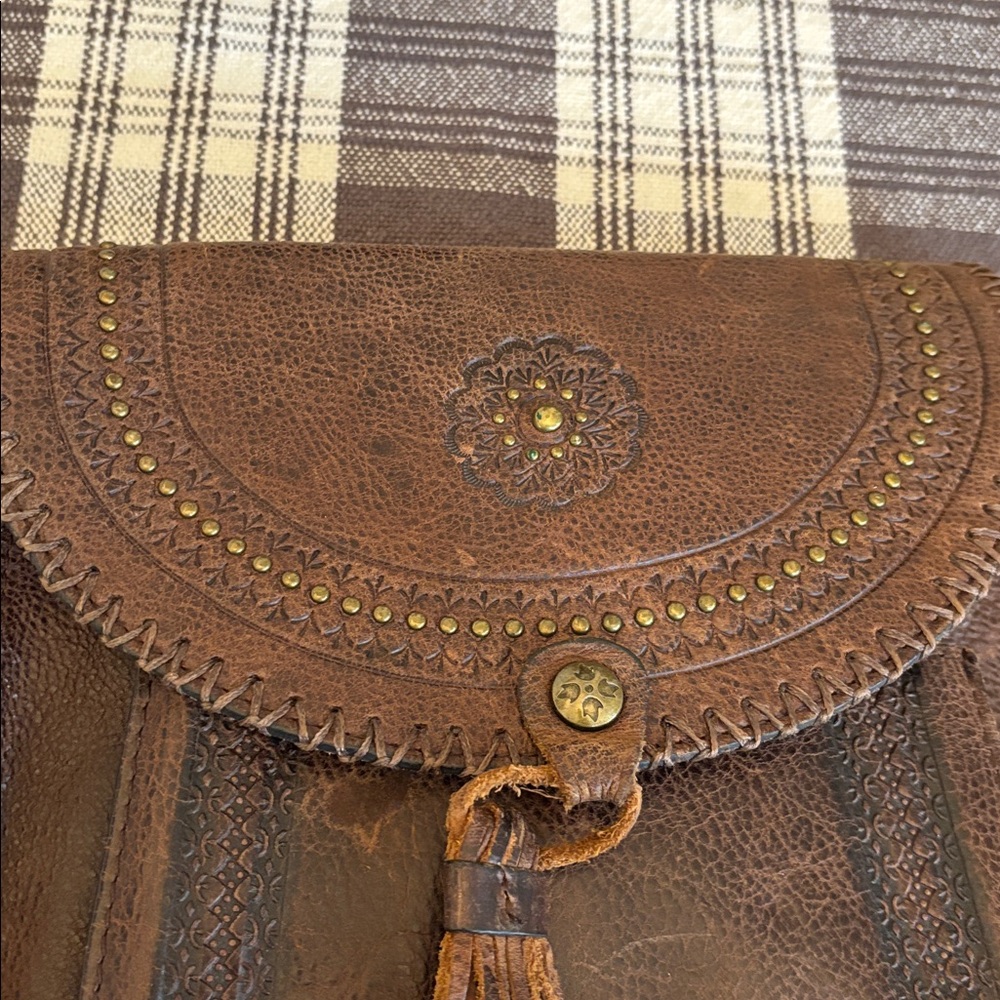 Patricia Nash Jovanna Western distressed leather Backpack - Picture 4 of 14